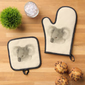 Koala Bear Oven Mitt and Pot Holder Set (Oben Unten)