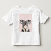 Koala Bear Pink Bubble Kaugummi Kleinkind T-shirt (Vorderseite)