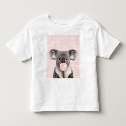 Koala Bear Pink Bubble Kaugummi Kleinkind T-shirt (Vorderseite)