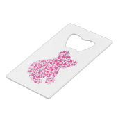 Koala-Bear-Pink-Herz Geldbeutel Flaschenöffner (Vorderseite Schrägansicht)