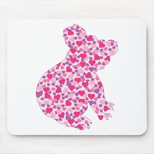 Koala-Bear-Pink-Herz Mousepad (Vorne)