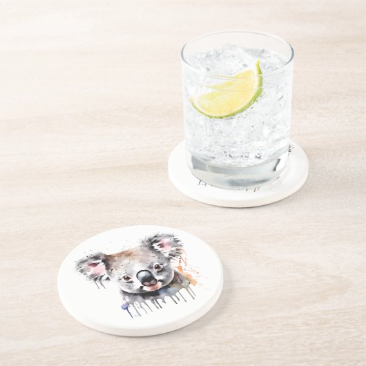 Koala Bear Portrait Getränkeuntersetzer (Seite)