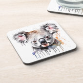 Koala Bear Portrait Getränkeuntersetzer (Linke Seite)