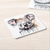 Koala Bear Portrait Rechteckiger Pappuntersetzer (angewinkelt)