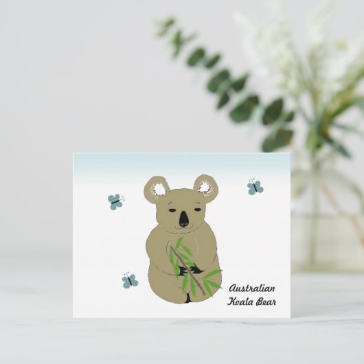 Koala Bear Postkarte (Stehend Vorderseite)