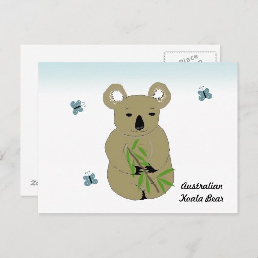 Koala Bear Postkarte (Vorne/Hinten)