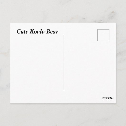 Koala Bear Postkarte (Rückseite)