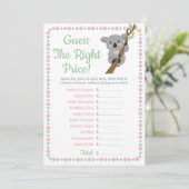 Koala Bear rät den richtigen Preis Baby Game Pink (Stehend Vorderseite)