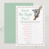 Koala Bear rät den richtigen Preis Baby Game Pink (Vorne/Hinten)