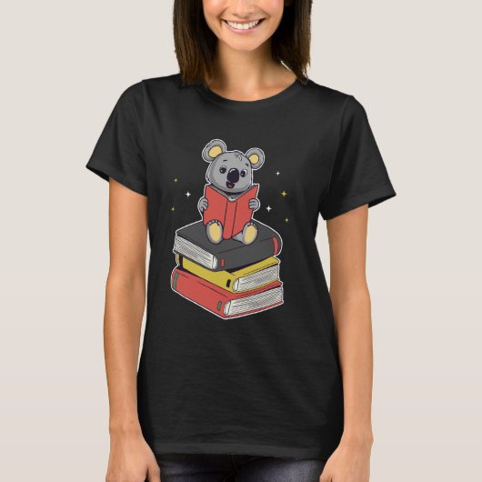 Koala Bear Reading Books Australia Koala 1 T-Shirt (Vorderseite)
