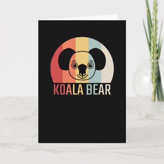 Koala Bear Retro Karte (Vorderseite)