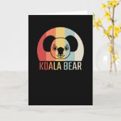Koala Bear Retro Karte (Gelbe Blume)