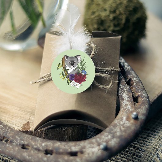Koala Bear Runder Aufkleber