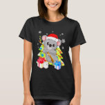 Koala Bear Santa Christmas With Christmas Trees T-Shirt<br><div class="desc">Koala Bear Santa Christmas With Christmas Trees.</div>