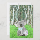 Koala Bear seine Einladungen für eine Baby-Dusche (Rückseite)