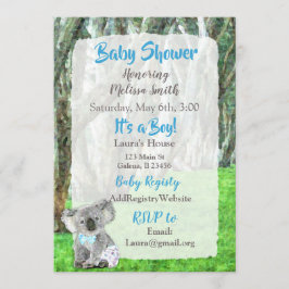 Koala Bear seine Einladungen für eine Baby-Dusche