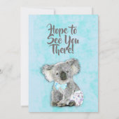 Koala Bear seine Einladungen für eine Baby-Dusche (Rückseite)