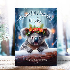 Koala Bear Snowy Winterwald Frohe Weihnachten