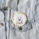 Koala Bear Themed Birthday Girl Personalisiert Button (Beispiel)