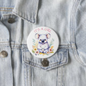 Koala Bear Themed It's a Girl Baby Shower Button (Beispiel)