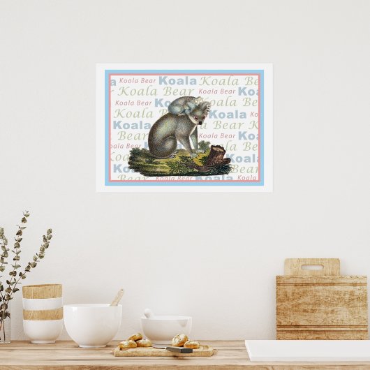 Koala Bear und Baby Poster (Küche)