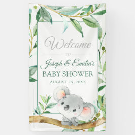 Koala Bear und Eukalyptus Leaf Baby Showbanner Banner