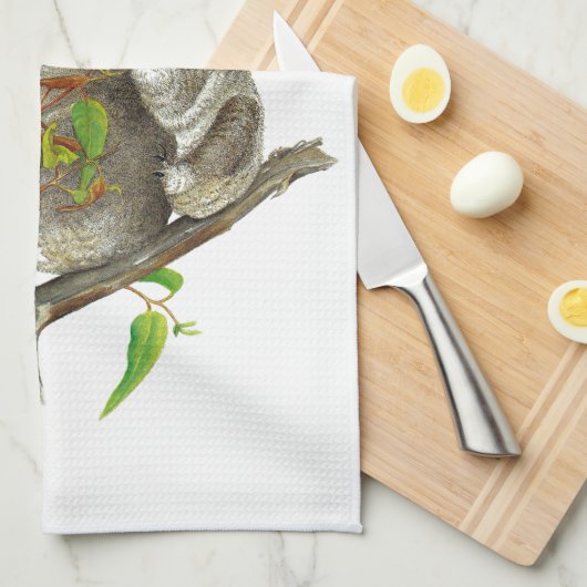 Koala Bear und Joey Geschirrtuch (Viertel Falte)