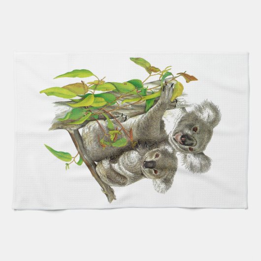 Koala Bear und Joey Geschirrtuch (Horizontal)