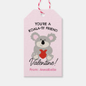 Koala Bear Valentine's Day School Card Geschenkanhänger (Vorderseite)