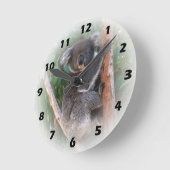 Koala Bear Wall Clock Runde Wanduhr (Winkel)