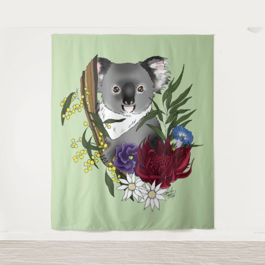 Koala Bear Wandteppich (Vorderseite)