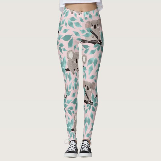 Koala Bear Water Color Leggings (Vorderseite)