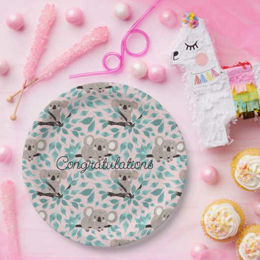 Koala Bear Water Color Paper Teller (Party)