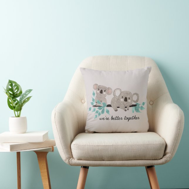 Koala Bear Water Colour Throw Kissen (Stuhl )
