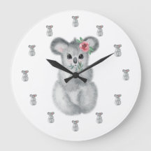 Koala Bear Watercolor Girl Nursery