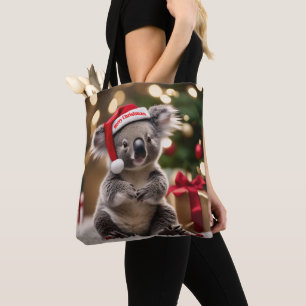 Koala Bear Wear Weihnachtsmannmütze, Tasche