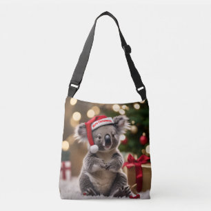 Koala Bear Wear Weihnachtsmannmütze, Tragetaschen Mit Langen Trägern