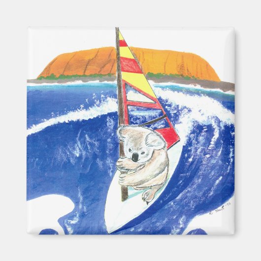 Koala Bear WindSurfing Spirit of Australia Magnet (Vorne)