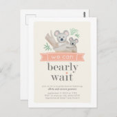Koala Bear wir können frühzeitig abwarten Paare Ba Postkarte (Vorne/Hinten)