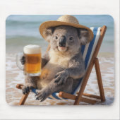 Koala Bear With a Beer on the Beach Mousepad (Vorne)
