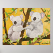 Koala Bears auf Baumzweigen Poster (Vorne)