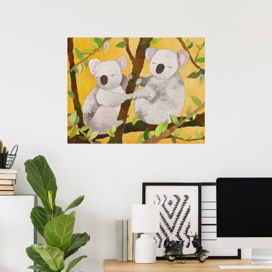 Koala Bears auf Baumzweigen Poster (Heimbüro)