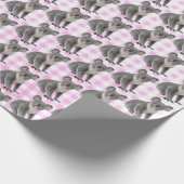 Koala Bears auf Pink Ginhgam Geschenkpapier (Ecke)
