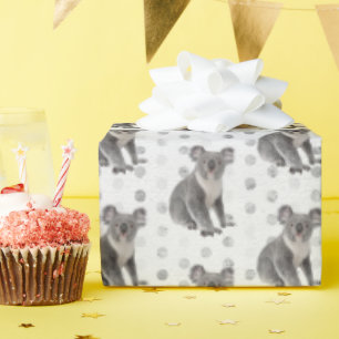 Koala Bears auf Polka Dots Geschenkpapier