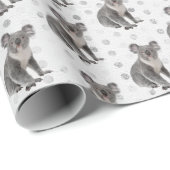 Koala Bears auf Polka Dots Geschenkpapier (Rolleneckpunkt)