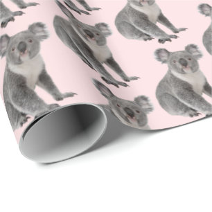 Koala Bears auf rosa Blush Geschenkpapier