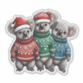 Koala Bears in Sweaters Aufkleber (Vorderseite)