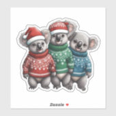 Koala Bears in Sweaters Aufkleber (Blatt)