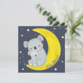 Koala Bears Kinderdusche Einladung (Stehend Vorderseite)