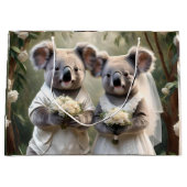 Koala Bears Liebe White Weddings, Große Geschenktüte (Vorderseite)